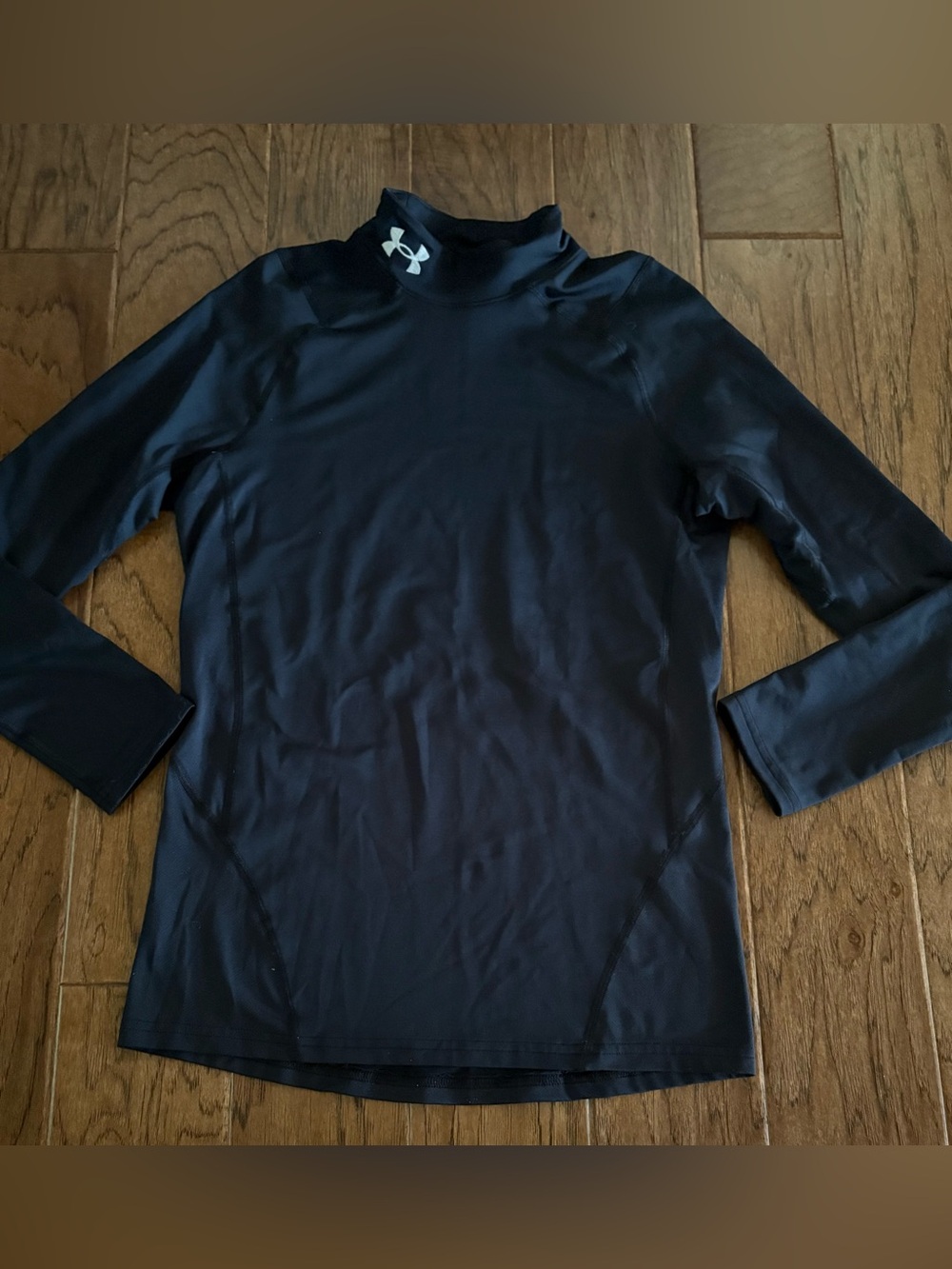 UA Under Armour Coldgear Mock Turtleneck Black Mens Fitted Small